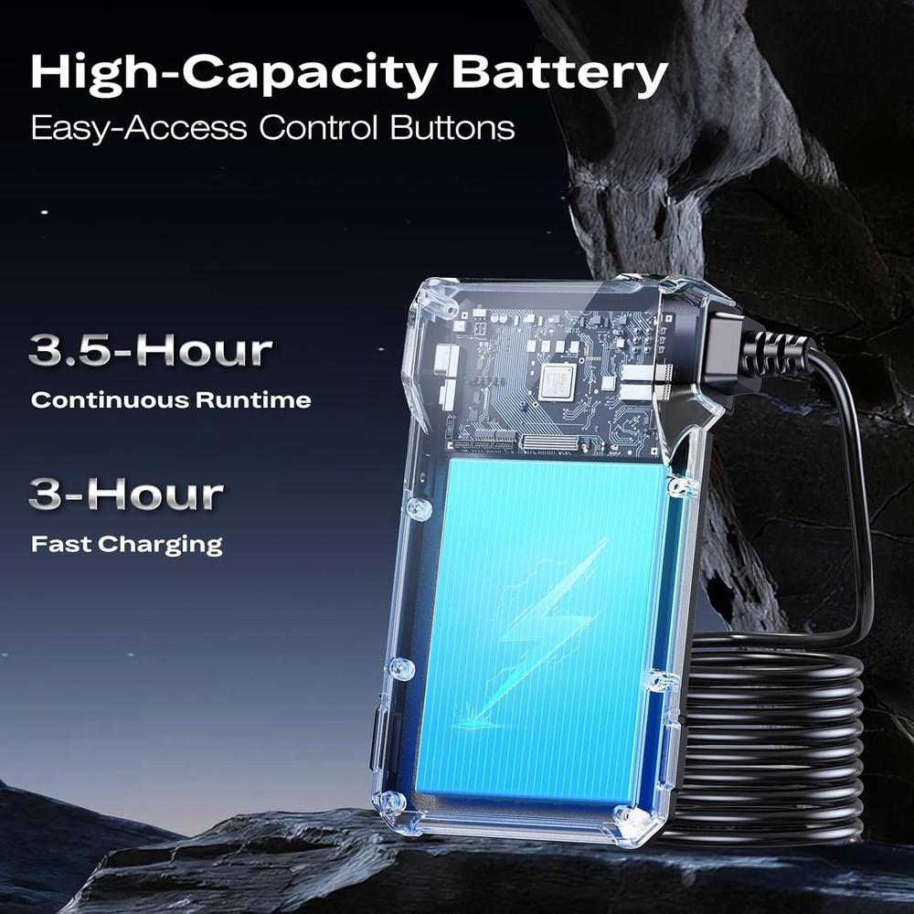 Endoscope Camera with Light, Borescope Camera with 4.3" IPS Screen, IP67