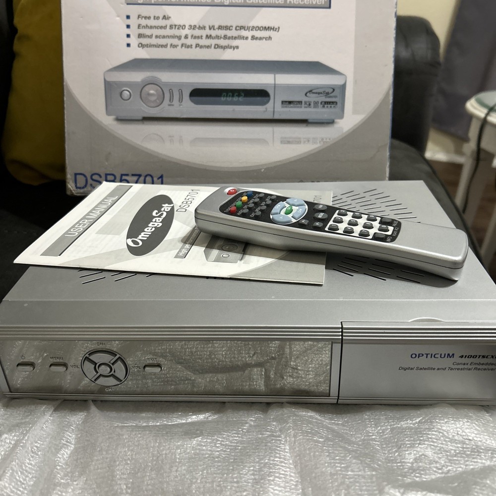 Omega Sat DSB5701 Satalight Receiver With Remote Control (EU Plug!)