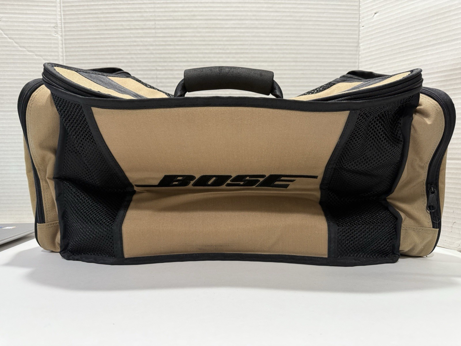 Vintage BOSE AW-1 Acoustic Wave Travel Canvas Bag w/ Power Supply 20"x11"x8"