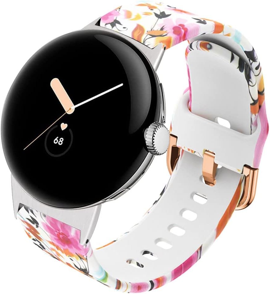 Soft Silicone Strap Compatible w Google Pixel Watch 41mm