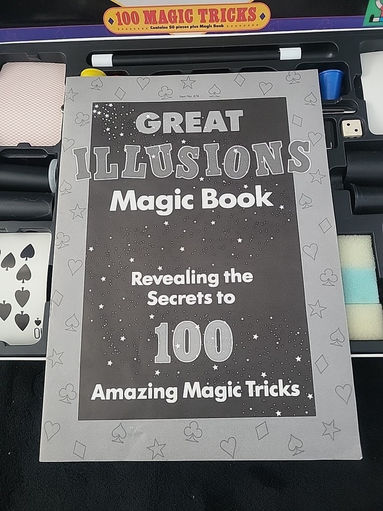 GREAT ILUSION Magic Kit Magician's Trick Set 100+ Tricks Tips & Illusions