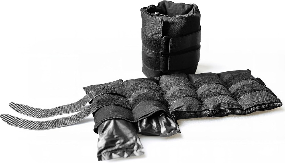 Adjustable Ankle Weights |10-20Lb Pair | Black