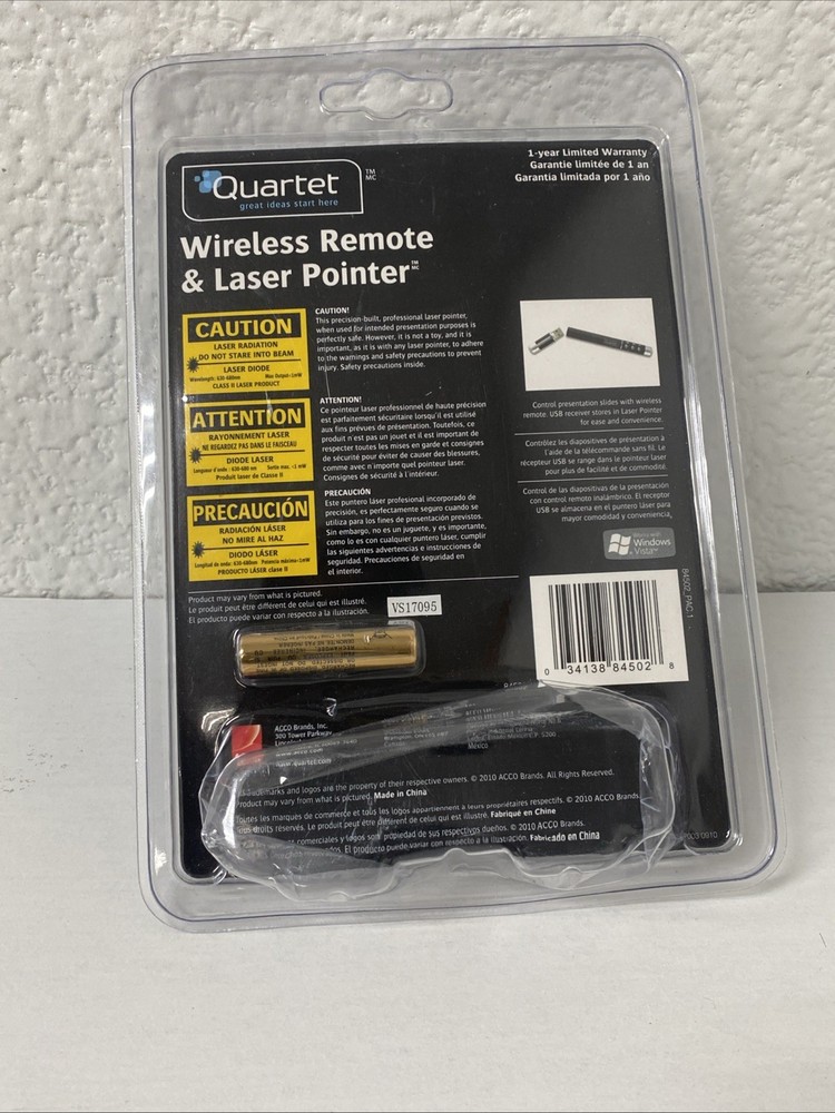Acco Quartet Wireless Remote and Laser Pointer