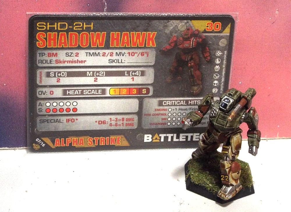 BATTLETECH SHADOW HAWK MECH [HOUSE LIAO] (CATALYST, PLASTIC, PAINTED)