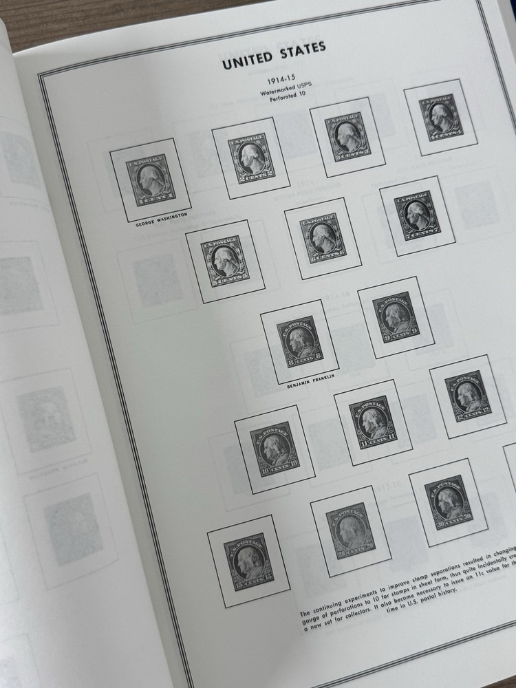 1990 HE Harris Liberty Stamp Binder & Pages From 1847- 1989 New! No Stamps Incl