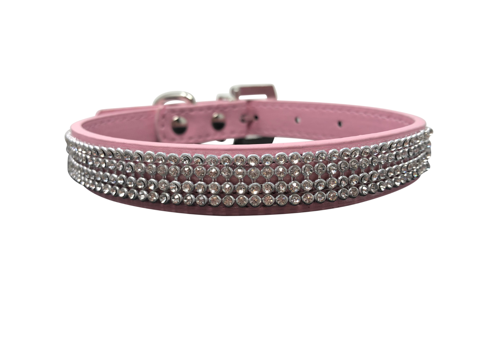 Dog Collar Rhinestone Glitter Bling Adjustable Sparkle Faux Leather XS S M L