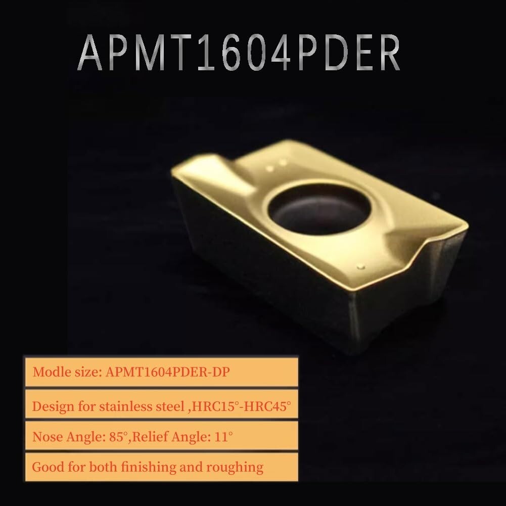 30PCS APMT1604PDER-DP Carbide Milling Inserts For 90deg End Mill Holder 400R