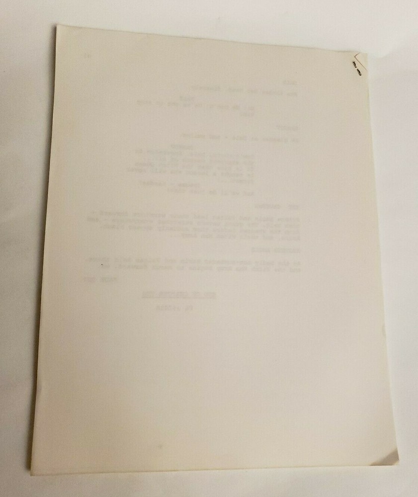 FLASH GORDON / Samuel A. Peeples 1979 TV Script, "Chapter Ten: Blue Magic"