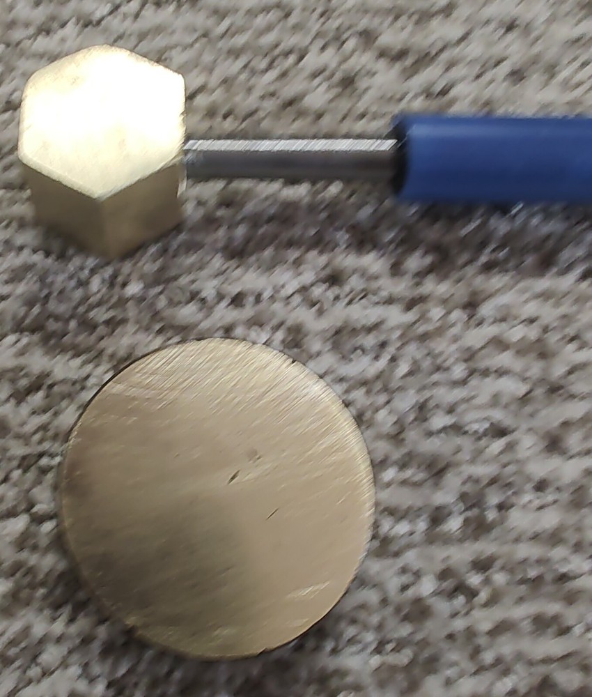 🗽TOOLMAKERS BUILT BRASS HAMMER AND 1" BRASS ANVIL PLATE