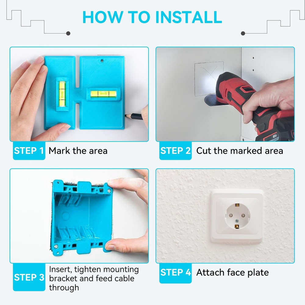 Labor Saving Devices for Old Work Box, Electrical Cutter, Low Voltage Tools f...