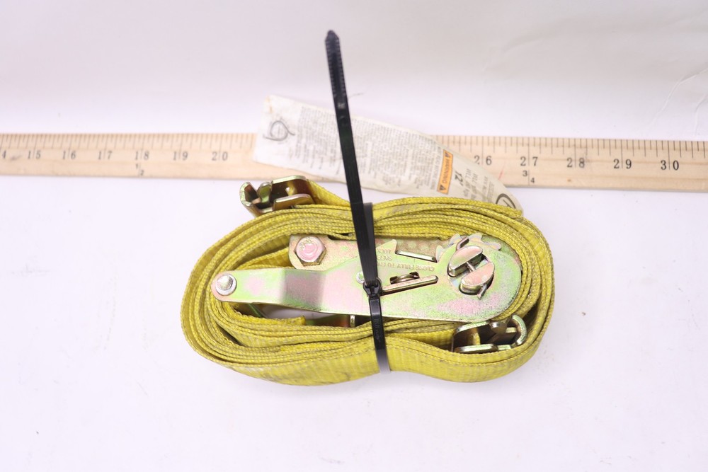 PCC Fixed End Tie Down Strap with Flat Hook & Bolt Loop 2" x 12" 26D12-FH