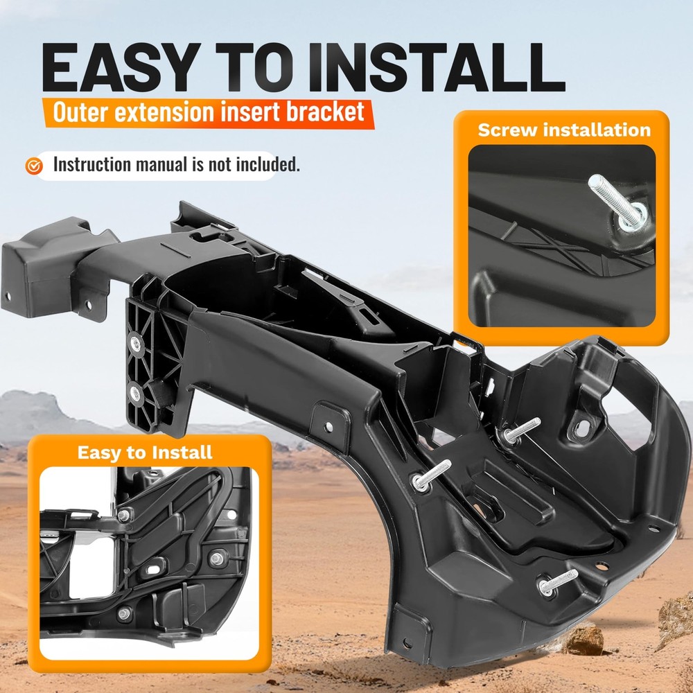 Rear Bumper Outer Extension Insert Bracket Compatible with 2016-2023 Toyota T...