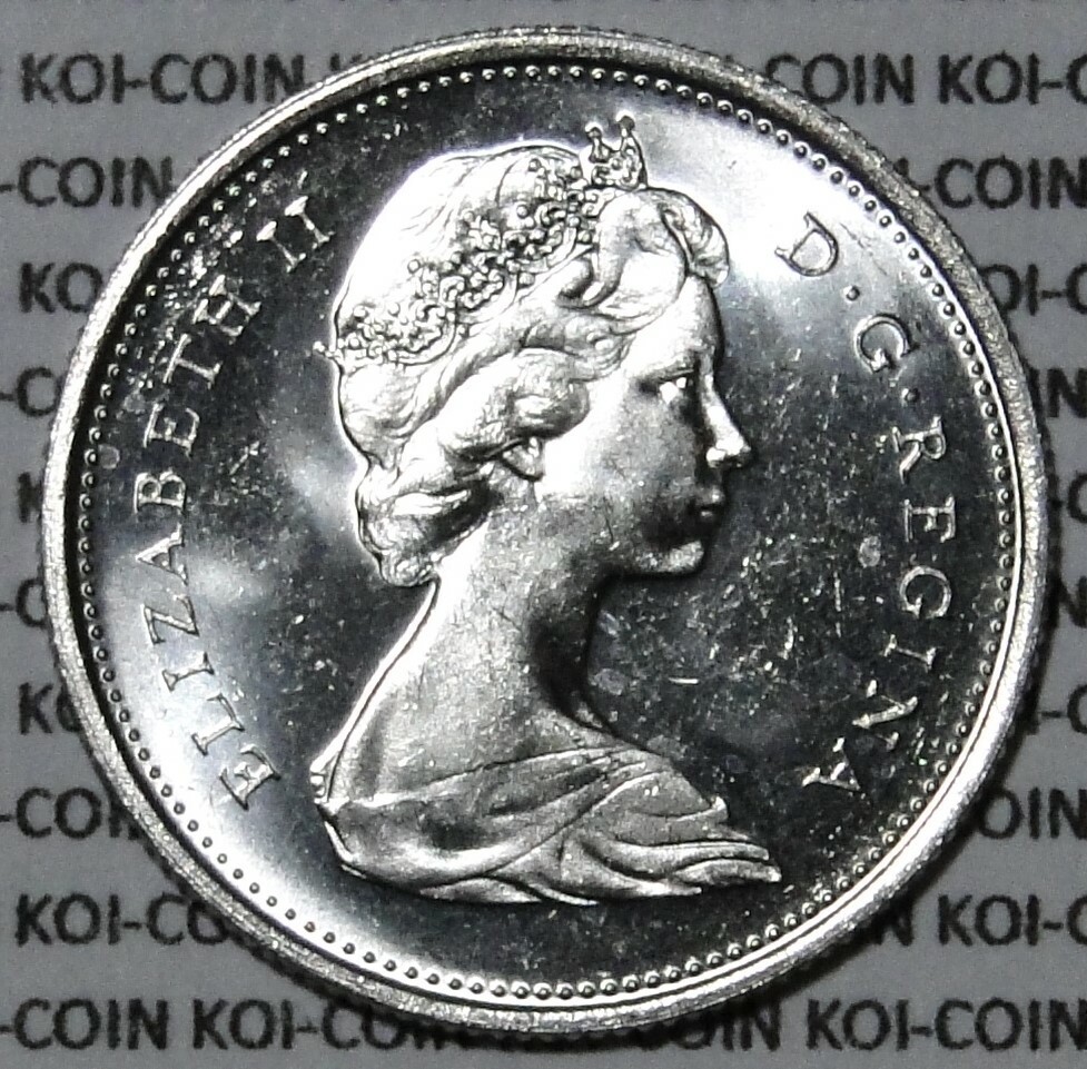 UNC Canada 1968 quarter caribou 25 cent 25c uncirculated
