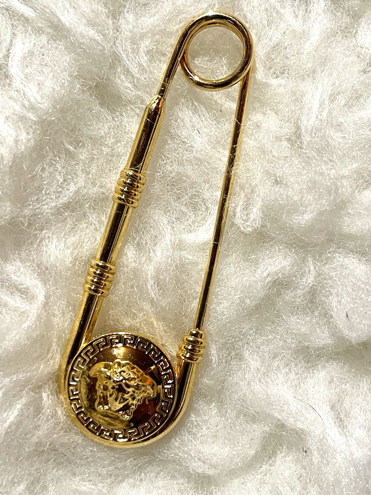 Versace Pin Brooch Accessories Medusa Safety Gold Color