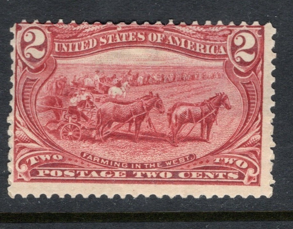 US Scott 286 Mint Hinged - Stuck down Selvage - CV 25$