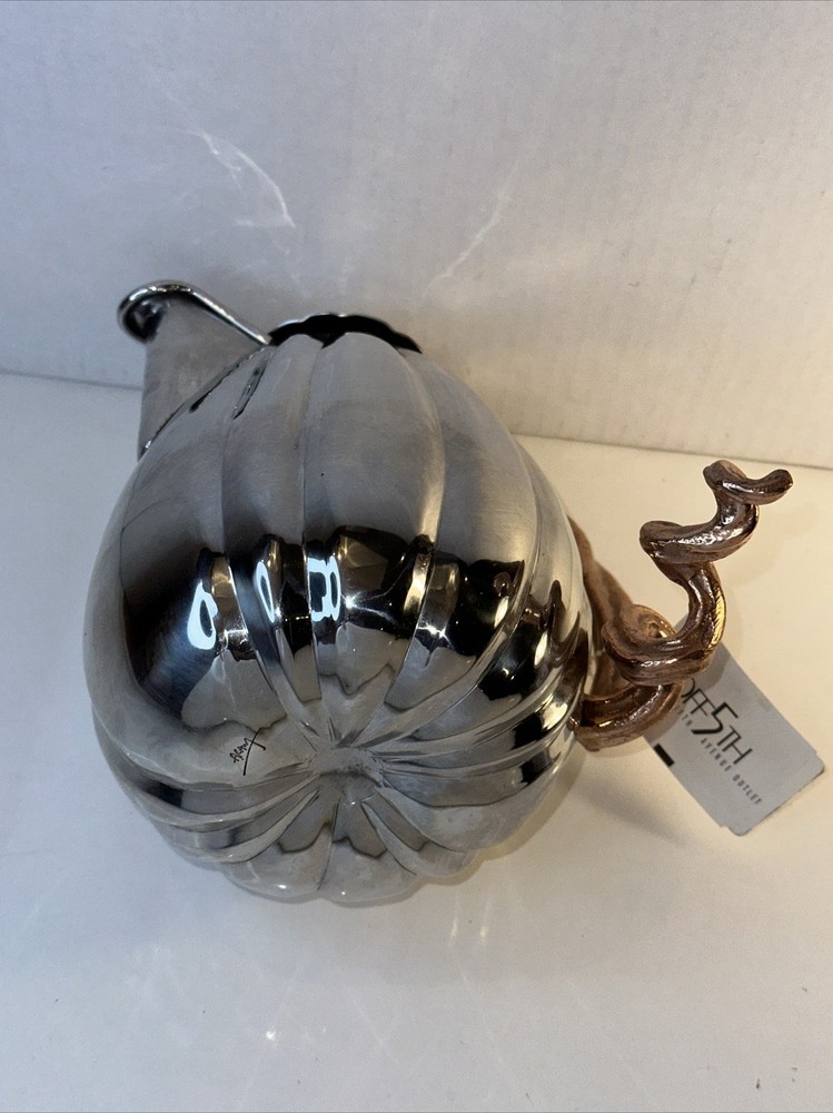 Michael Aram Gourd & Vine Hot Beverage Coffee Pot Stainless Steel Copper Plated