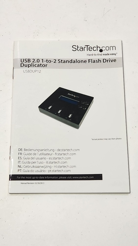 StarTech 1:2 Standalone USB 2.0 Flash Drive Duplicator and Eraser