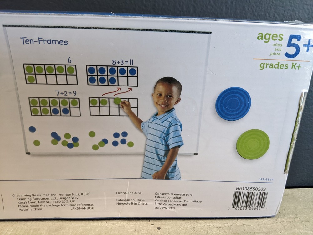 Lakeshore Learning TEN-FRAME SET Math Teaching Counting Resources Giant Magnetic