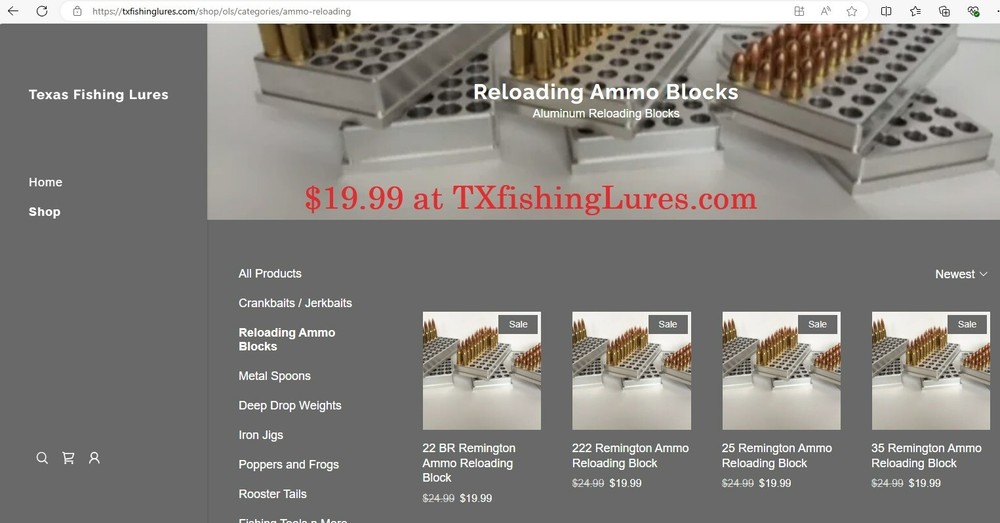45 Long Colt Ammo Reloading Block Solid Aluminum 32 rounds