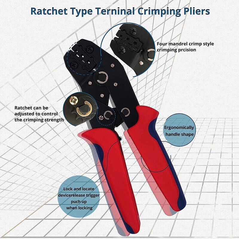 Crimper Plier Crimping Tool Cable Wire Connectors Electrical Terminals SN-48B