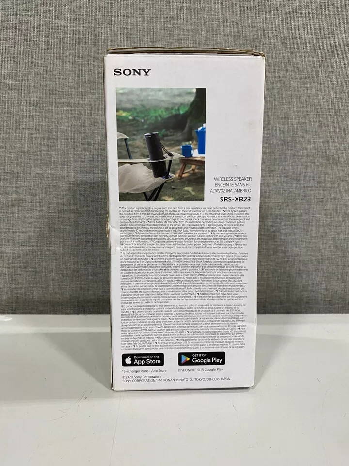 Sony srs-xb23 extra bass Bluetooth Speaker open box