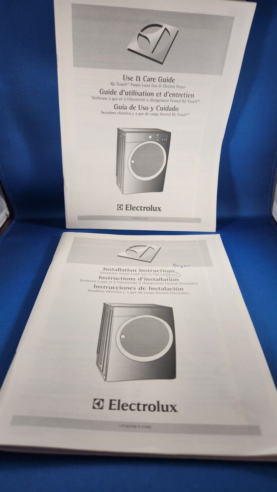 Electrolux Front Load Gas & Electric Dryer Operating Instruction Manual