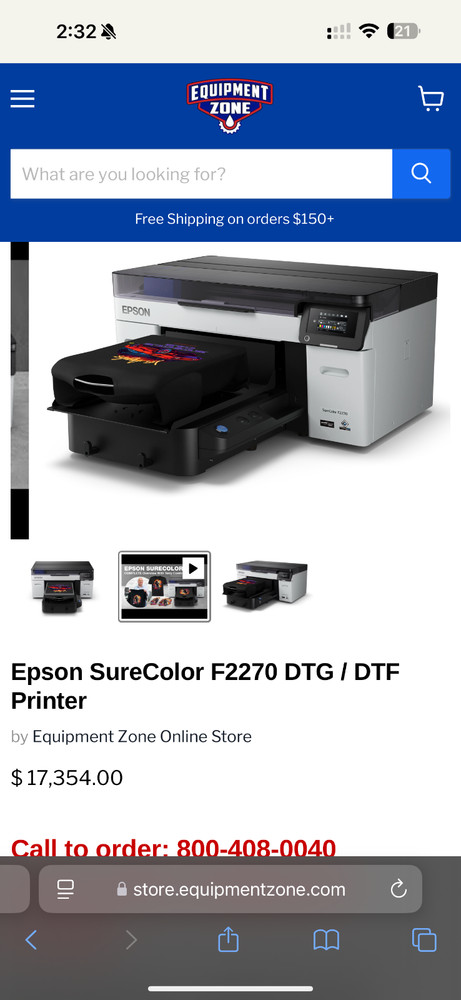 Epson 2270 DTG/DTF printer