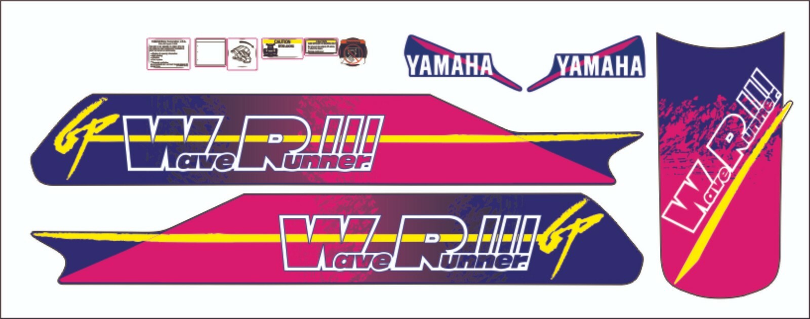 YAMAHA WAVERUNNER 1994 GEN 3 Graphics / Decal / Sticker Kit