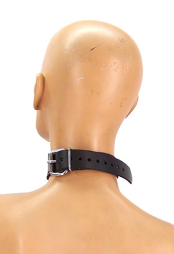 Classic Single Ring Leather Bondage Collar by Axovus