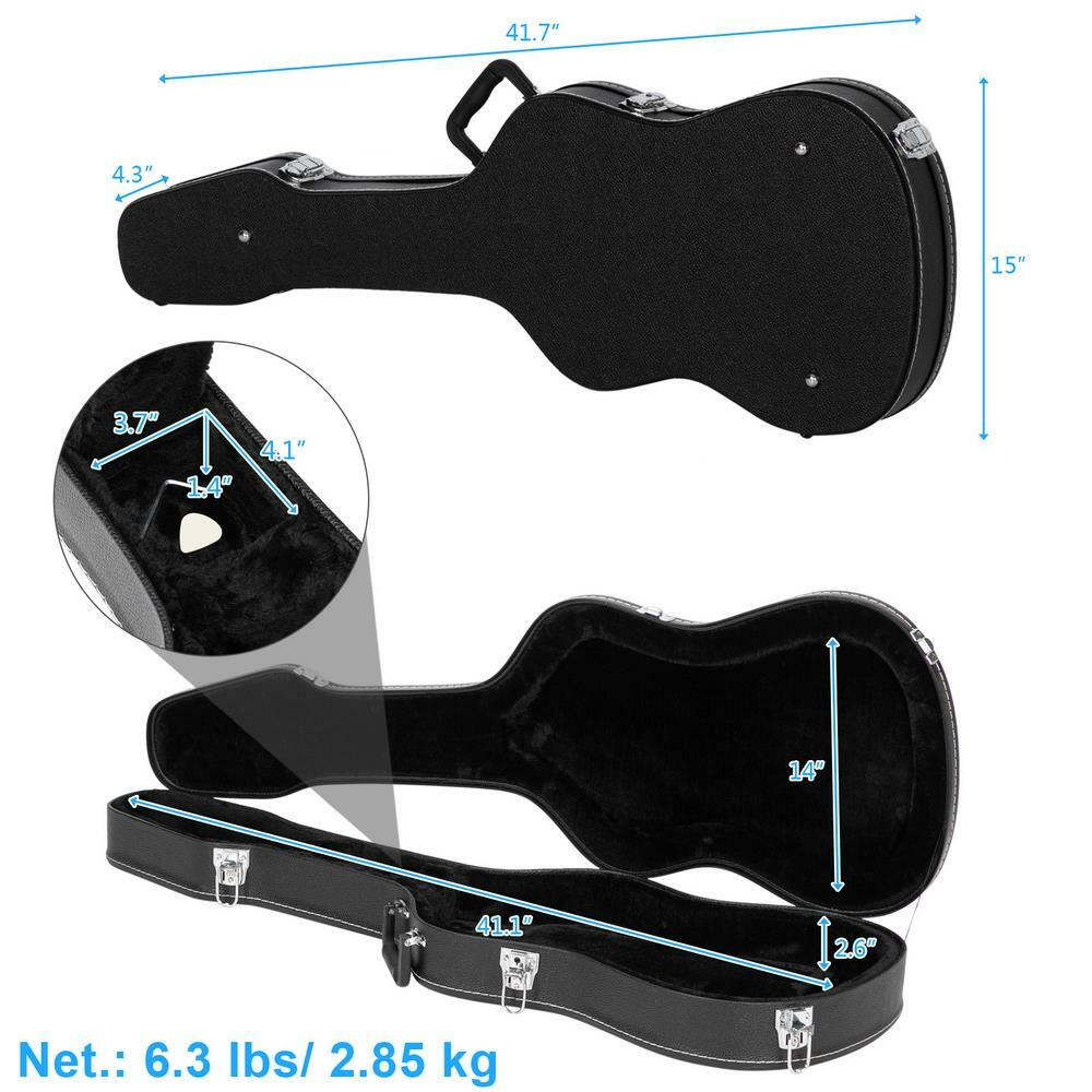 Glarry Popular ST& TTL Type Electric Guitar Carrying Case Hardshell Lockable