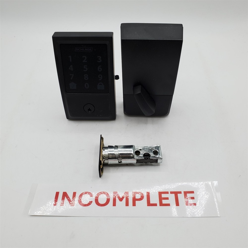 Schlage Encode Smart WiFi Deadbolt, Keyless Entry - Matte Black *NO KEYS*