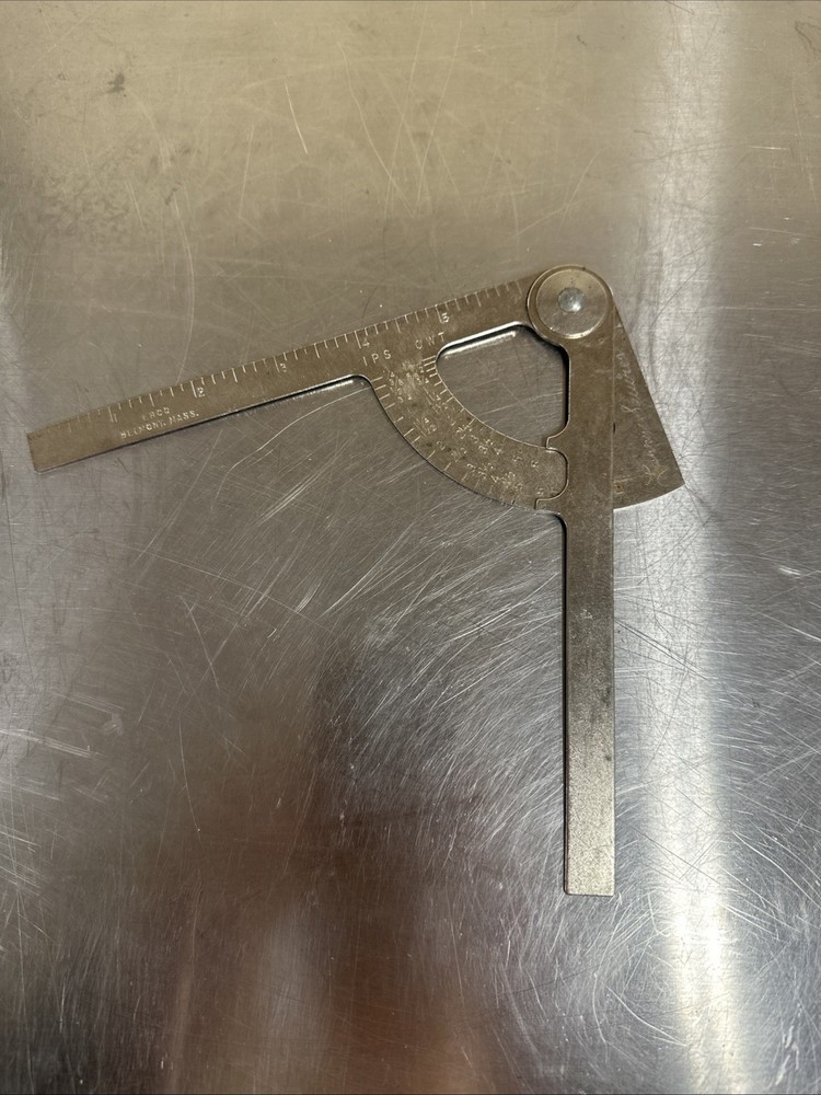 Vintage Erco Pocket Sized Pipe Caliper IPS CWT