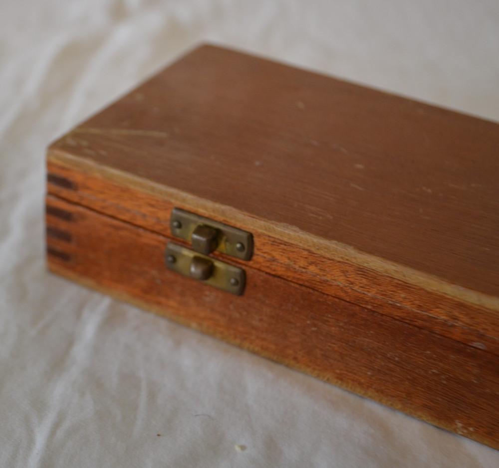 Vintage 12" W H Harling Parallel Rolling Rule Ruler w/Case Drafting Charting
