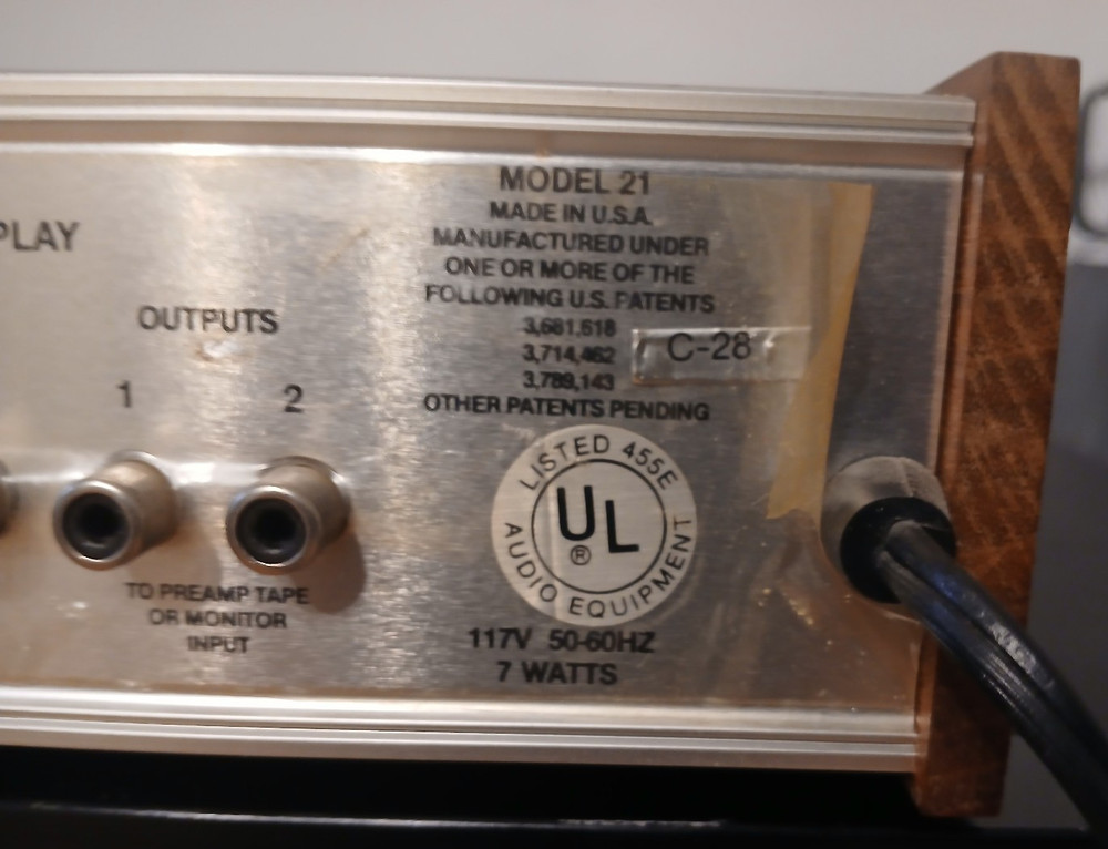 VTG DBX 21 Disc/Tape Decoder Noise Reduction (ONE OWNER)-TESTED & WORKING-S. Vid