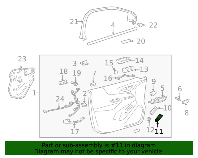 Genuine GM Jet Black Front Seat Adjuster Memory Module Bracket 23420850