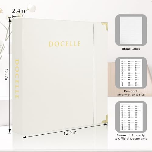 Important Document Organizer with Labels Expanding File Folder Storage Binders