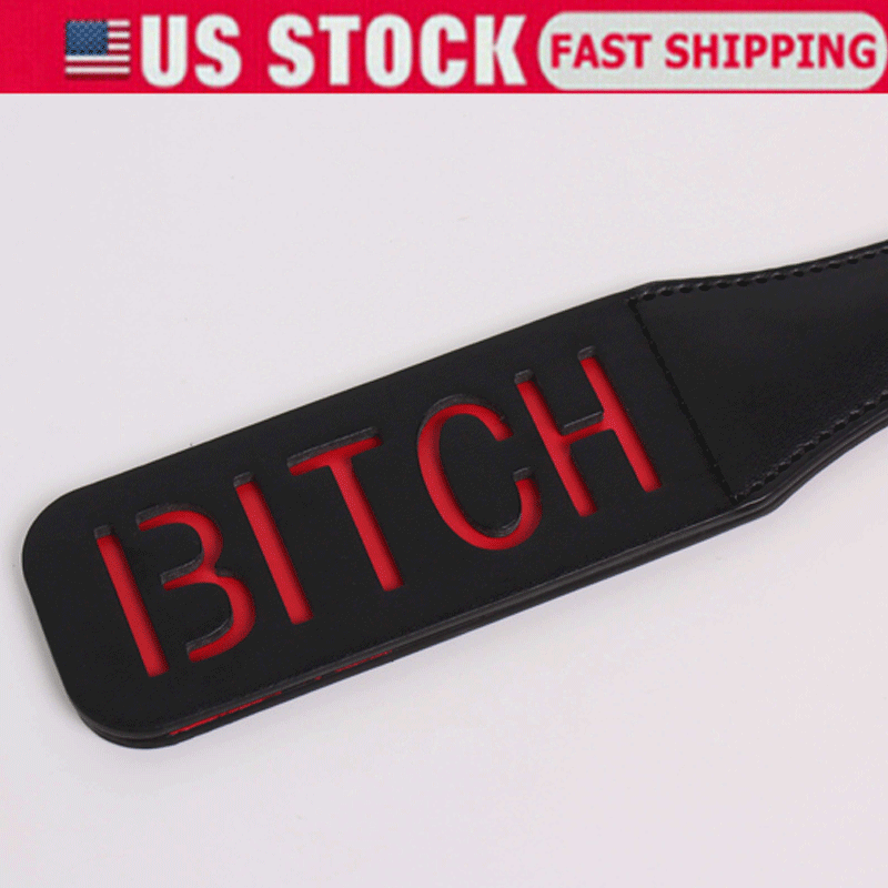 Double Layer PU Leather Flogger Whip Paddle Spanking Adult Cosplay Slave Cuffs