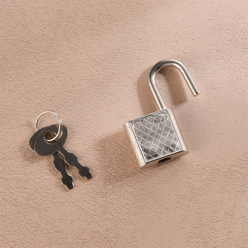 5Pcs Small Metal Padlocks Security Needs Metal Silver Mini Tiny Luggage Art Lock