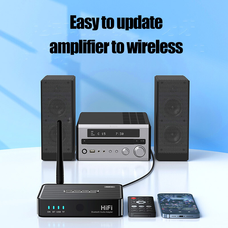 Bluetooth 5.0 Receiver Hi-Fi Wireless Audio Adapter Home Music Streaming Stereo