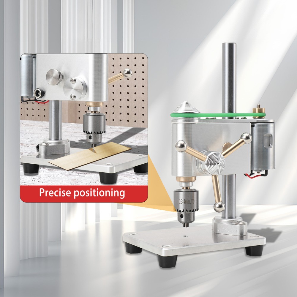Mini Drill Press Precision Variable Speed Benchtop Drill Press 360° Rotation