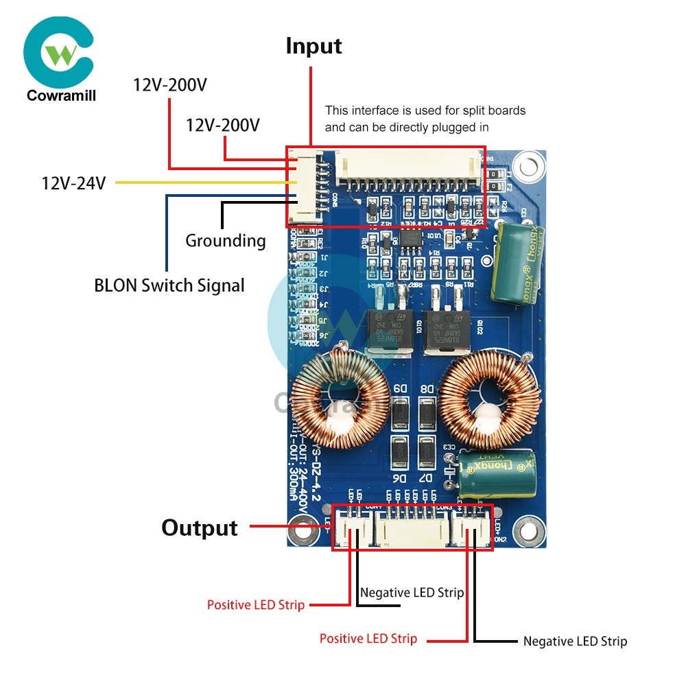32-100 Inch LED LCD TV Backlight Boost Step Up Constant Current Driver Board