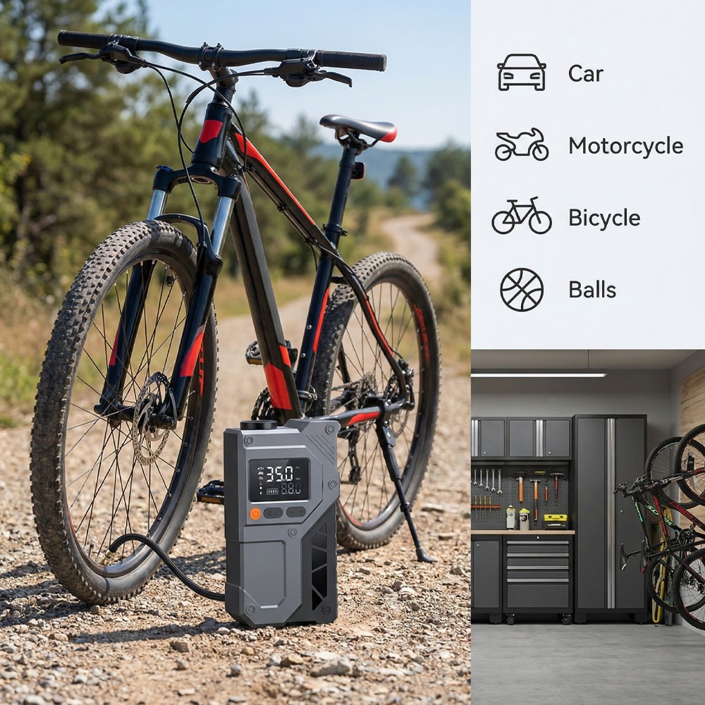 99800mAh Car Jump Starter Booster Jumper Box Tire Inflator Compressor Air Pump