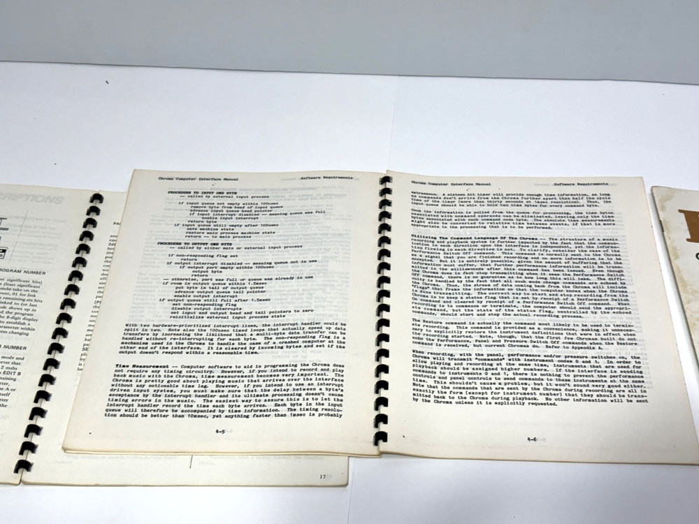 Vintage Rhodes Chroma Binder + Manuals – Programming, Interface & Performance