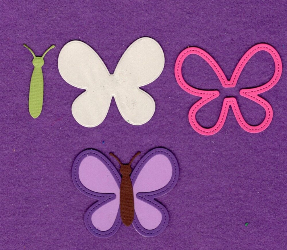 BUG BUTTERFLY Queen & Co. insect bug die cuts scrapbook cards