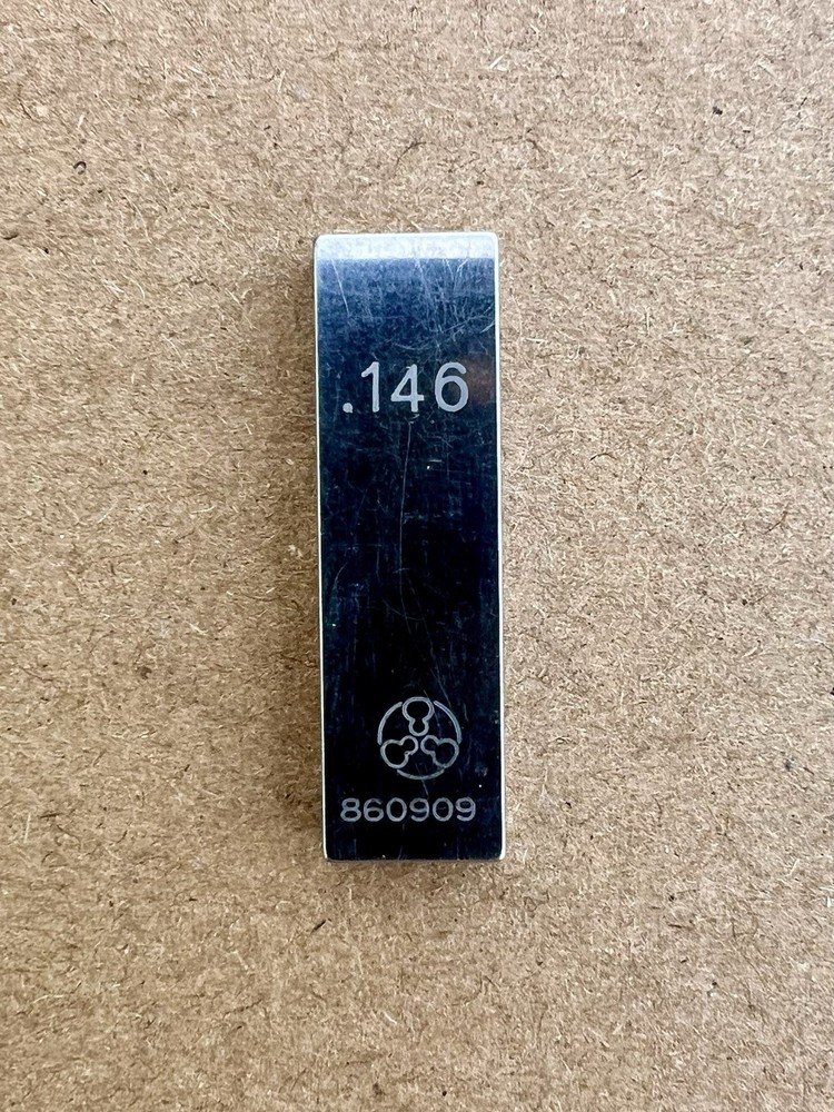 .146" Mitutoyo Rectangular Inspection Gage Block Used