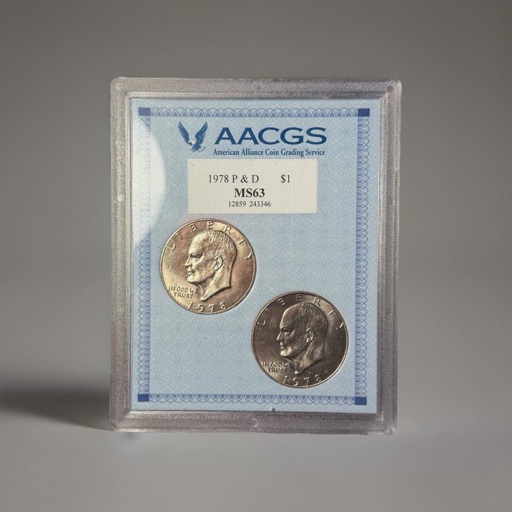 1978-P And 1978-D Eisenhower Ike Dollar Set