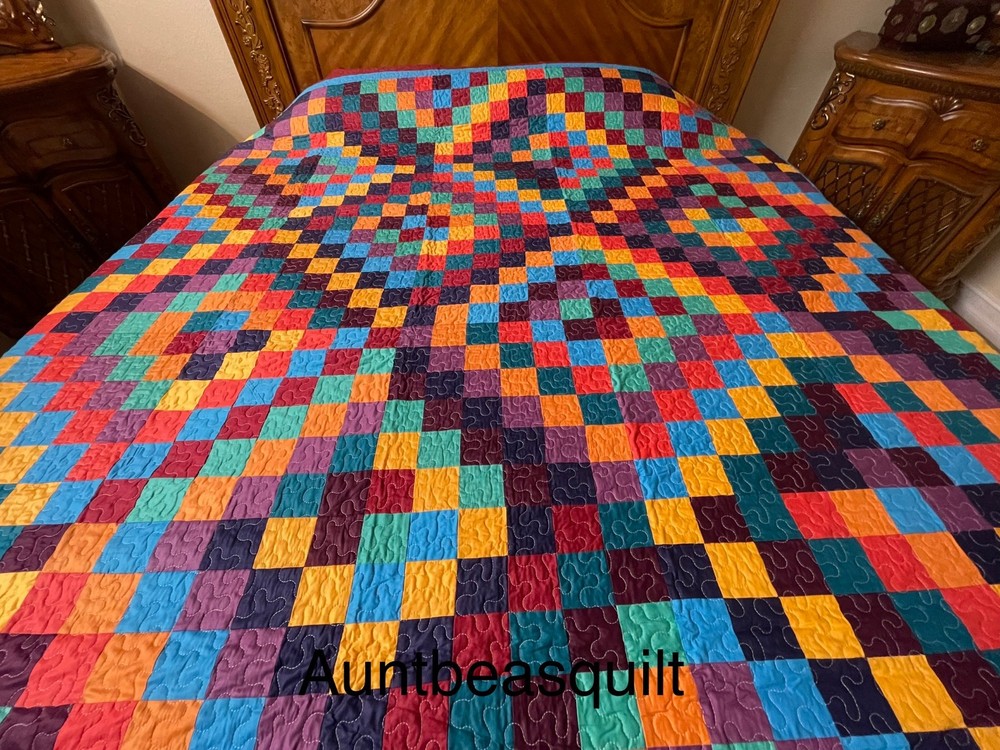 Around the World Patchwork quilt/king size #63