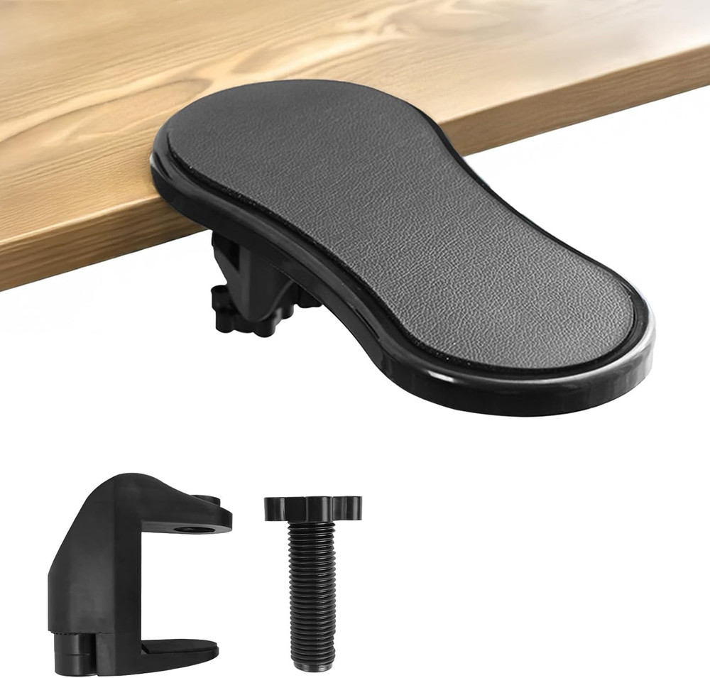 CEYAZYE Computer Arm Rest for Desk Extender, Adjustable Rotating Armrest Desk...