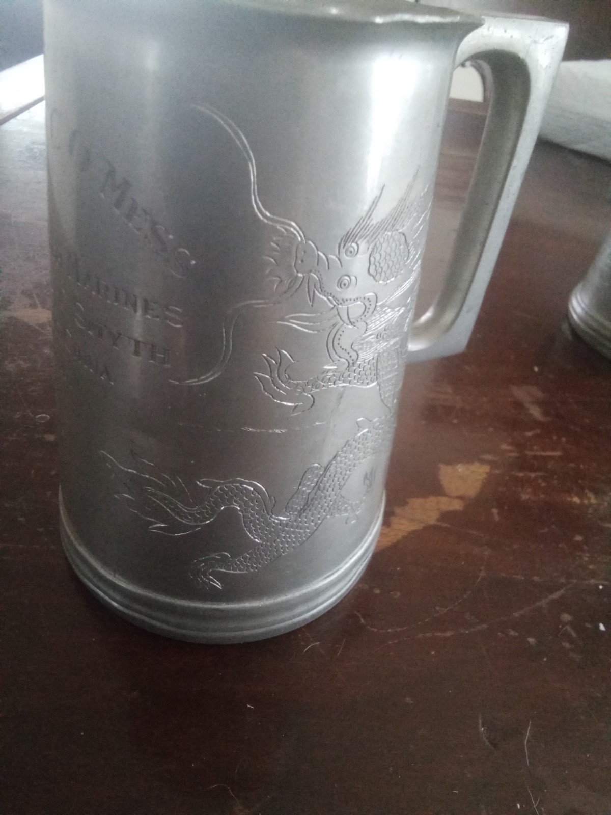 1947 Tientsin, China Named USMC/US Marine Corps Mug Lot. 1st Marine Division