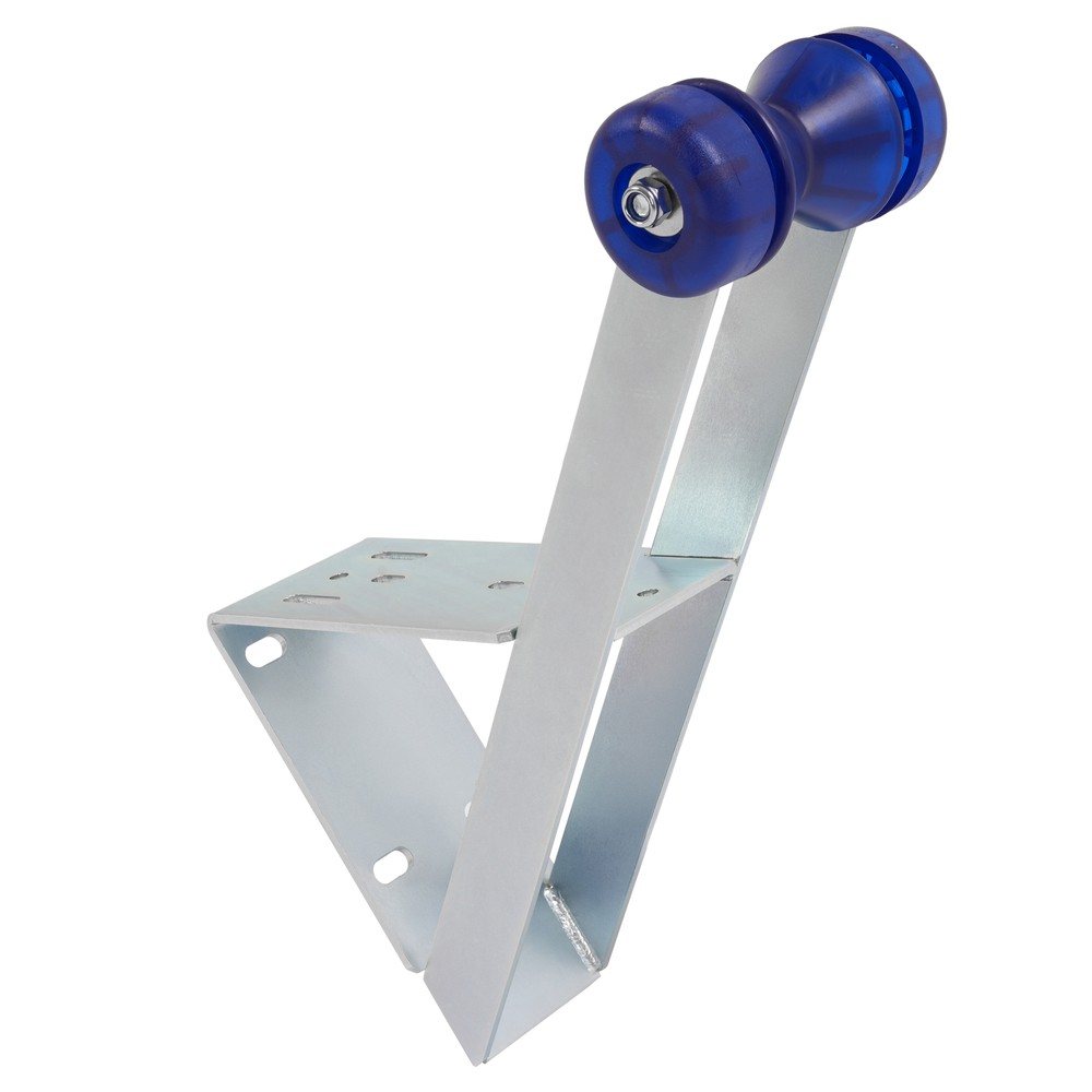 Galvanized Boat Trailer Winch Seat With Blue Roller and End Caps For Winch Posts